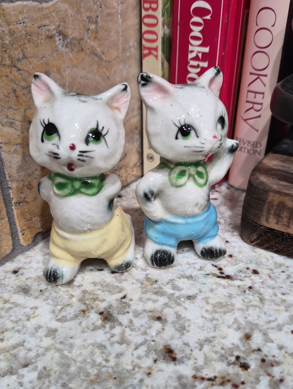 Vintage Ceramic Cat Salt & Pepper Shakers